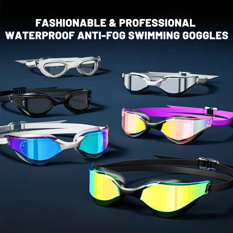 2026 New Swimming Goggles With Nose Clip Earplugs And Swim Capprofessional Adult Racing High Definition Waterproof Anti outdoor Fog 260410 Free Ship