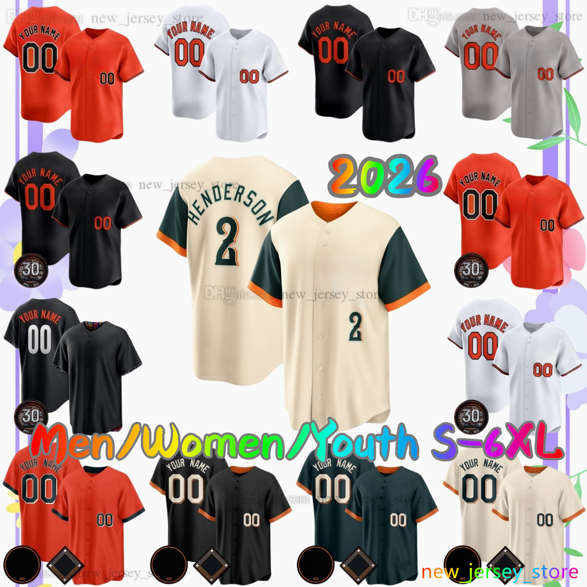 35 Adley Rutschman Jersey Custom S-6XL 2024 City Connect Baseball Jerseys Cousue Brooks Robinson Anthony Santander Cedric Mullins Gunnar Henderso