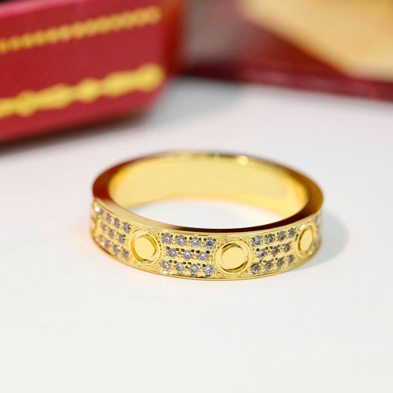 Band Rings Luxury jewelry designer ring for women fashion inlaid diamond ring love ring wedding ring valentine day gift come with original box