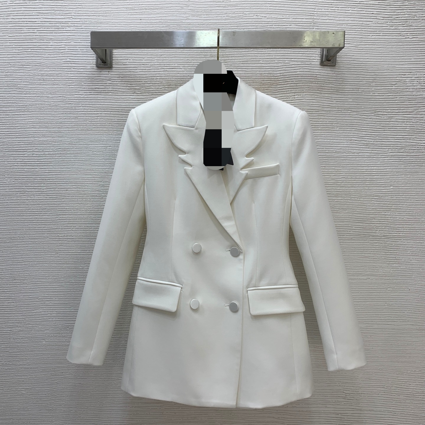 G25121839 - 2026 new model, unique design with wings collar, double row of four buttons, woolen suit jacket
