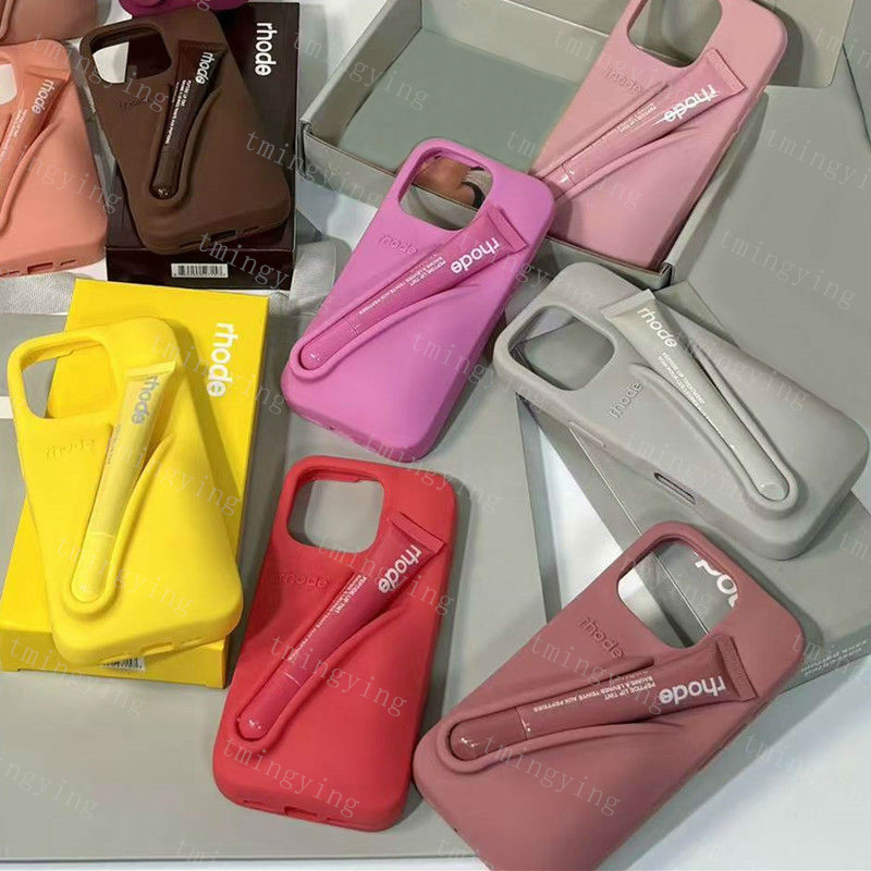 NEW phone case Designer Lemontini Lip Gloss Portable Case Lipstick Holder iPhone Case for IPhone 17 Pro Max 16 Plus 15 14 13 12 18 Silicone Cover iP
