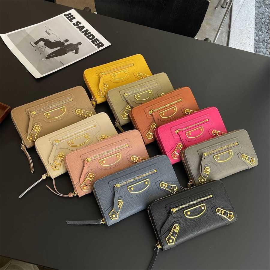 Motorcycle willow nail cowhide wallet womens long style large capacity light luxury niche design same multi-functional wallet bagdesigner_D3CR