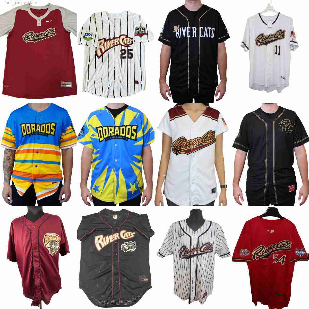 Sacramento River Cats Baseball Jersey Custom Jersey Any Name Number