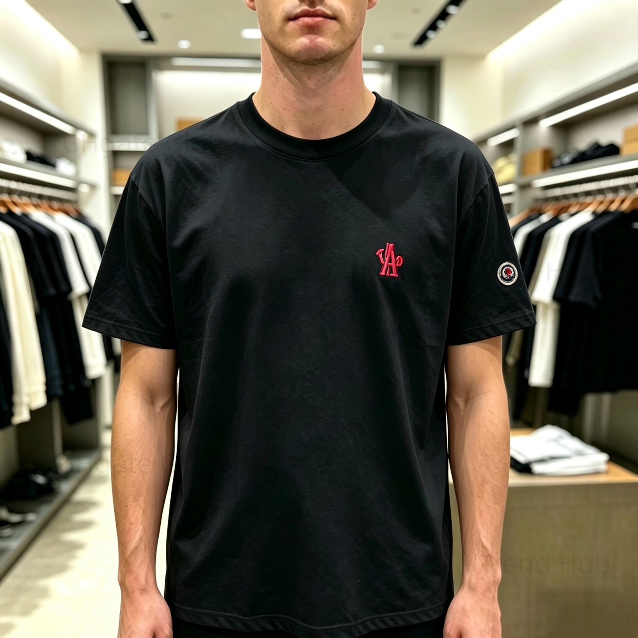 designer shirt t shirt Men's Plus Size Designer Embroidered T-Shirt, Crew Neck Cotton Short Sleeve Tee, Loose Fit Summer Streetwear, Multiple C