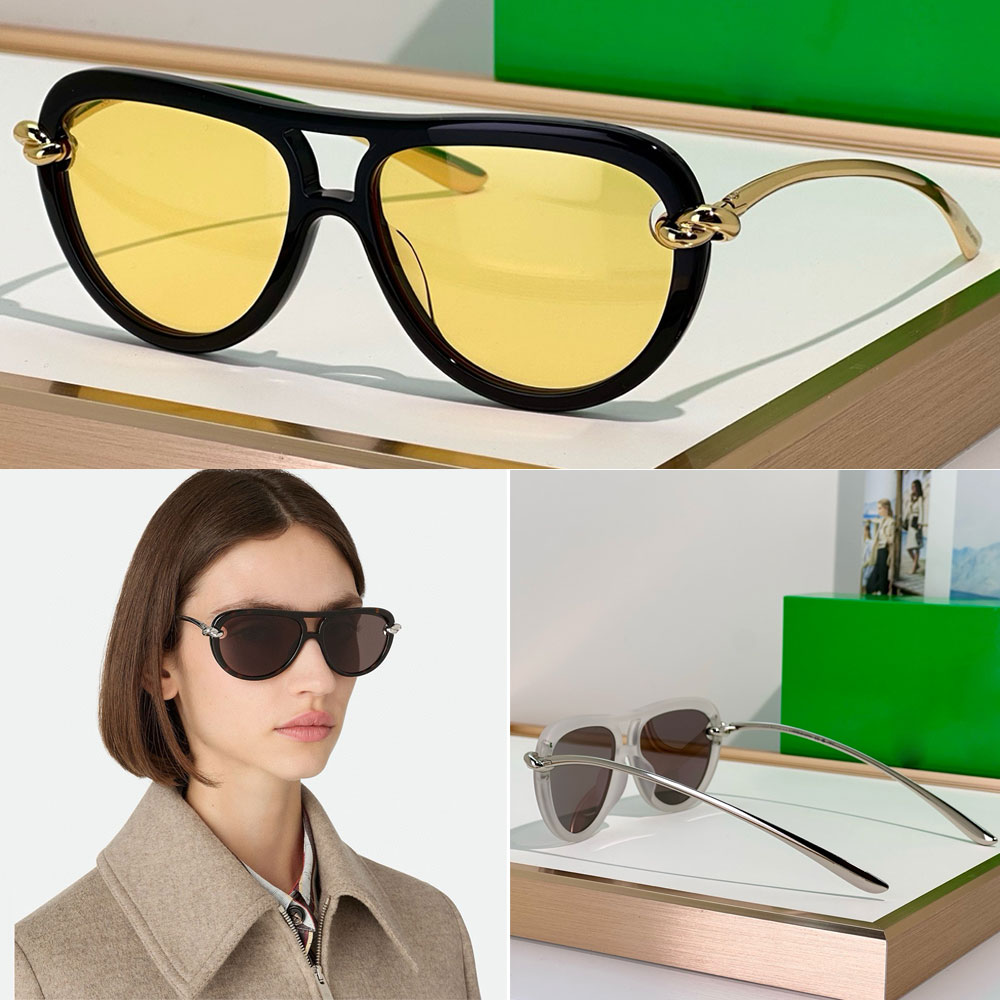 Knot pilot sunglasses luxury womens designer sunglasses BV1418S acetate fiber frame mens drive sunshade eyeglasses high quality outdoors summer styl