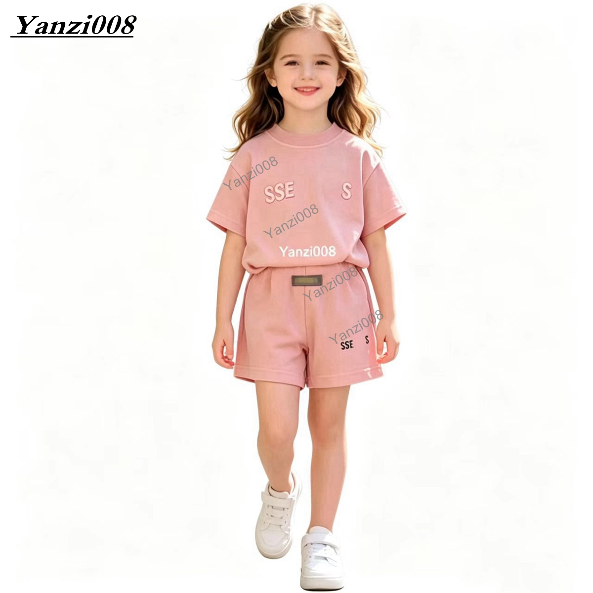 Designer Kids Clothes Boy Sets Kids Boy Clothing Toddlers Boy Girls Summer New Cotton T-shirt + Shorts Baby Clothes Girls Kids Designer Clothes S-image-1101349110