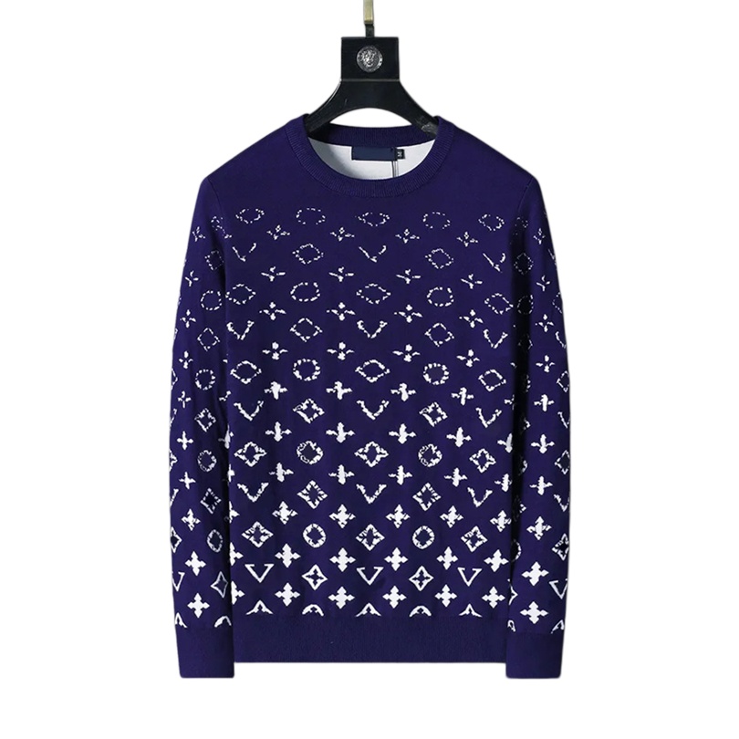 Designer autumn mens sweaters clothes pullover slim fit knitted casual knitwear sweatshirts Gradual letter jacquard woollen woolly Pull jumper Q2606