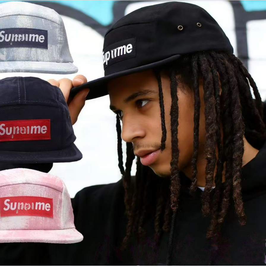 supremely cap Unisex 5 Panel Camp Cap Vintage Washed Distressed Baseball Hat Streetwear Hip Hop Snapback Surpermme Cap for Men Women Casual Outdoor