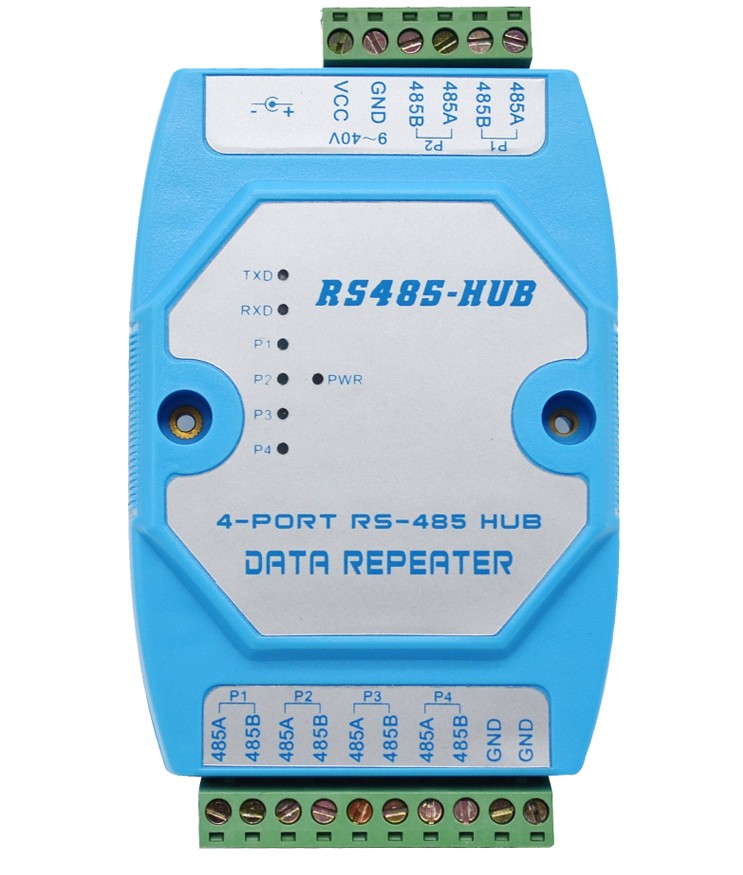 TJKH KH523F-4M RS485 Hub 4-Channel Optical Isolation Repeater 2500V Surge Protection 3000m Distance for Outdoor Power Monitoring-image-1101349213