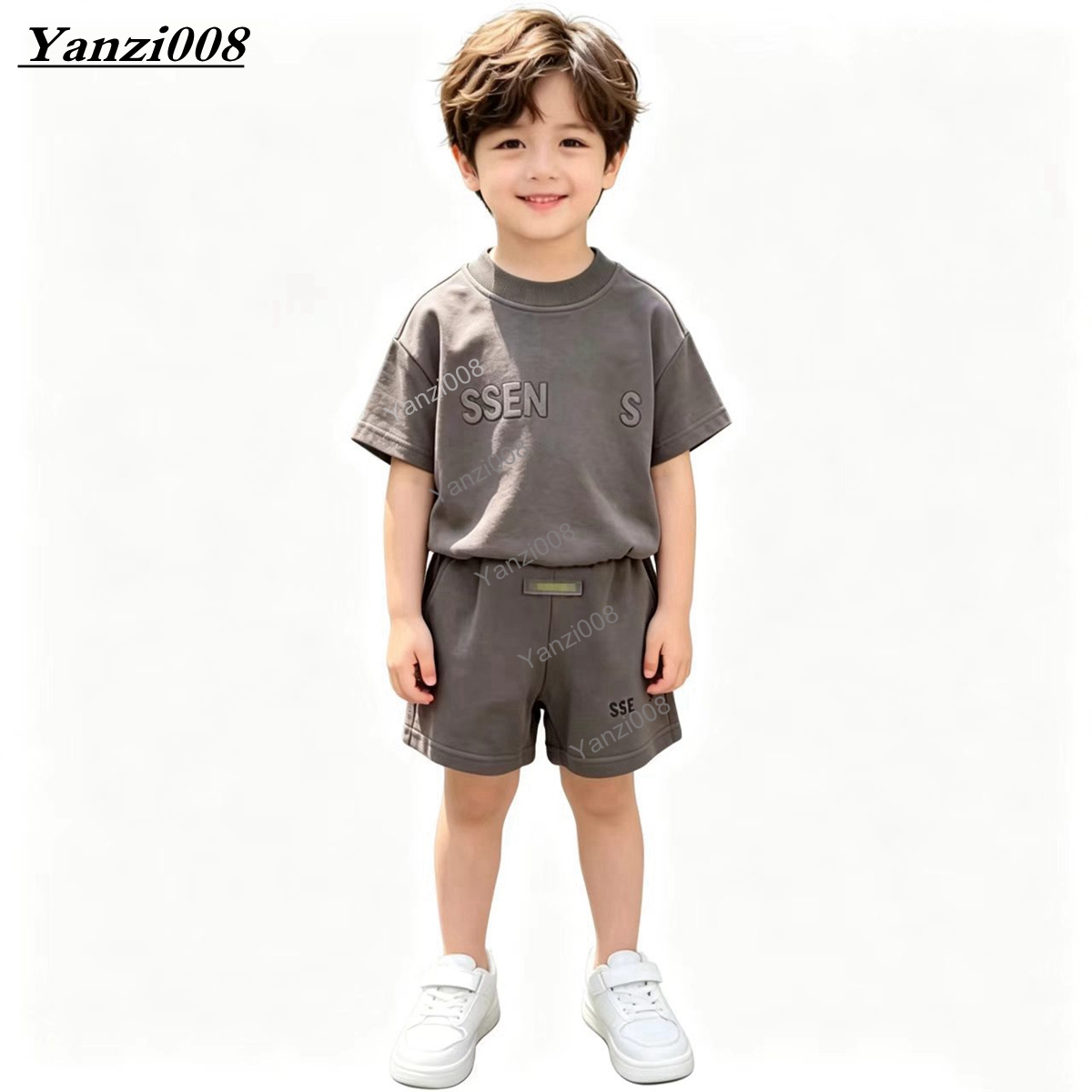 Designer Kids Clothes Boy Sets Kids Boy Clothing Toddlers New Brand Summer Cotton T-shirt + Shorts Baby Clothes Girls Kids Designer Clothes Kids-image-1101350704