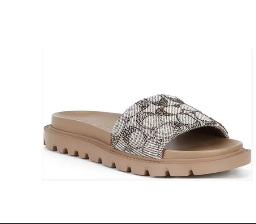 2026 Summer Designer slide woman shoe sandale luxury chunky heel pink sandal shoe sliders tazz slipper dress lady youth girl espadrille flat shoes f