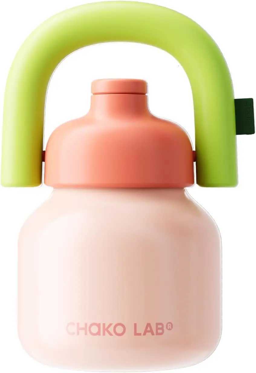 Vacuum Insulated Stainless Steel Water Bottle with Straw Handle 33oz Leak-Proof BPA-Free in Pink Green K260413-image-1101440971
