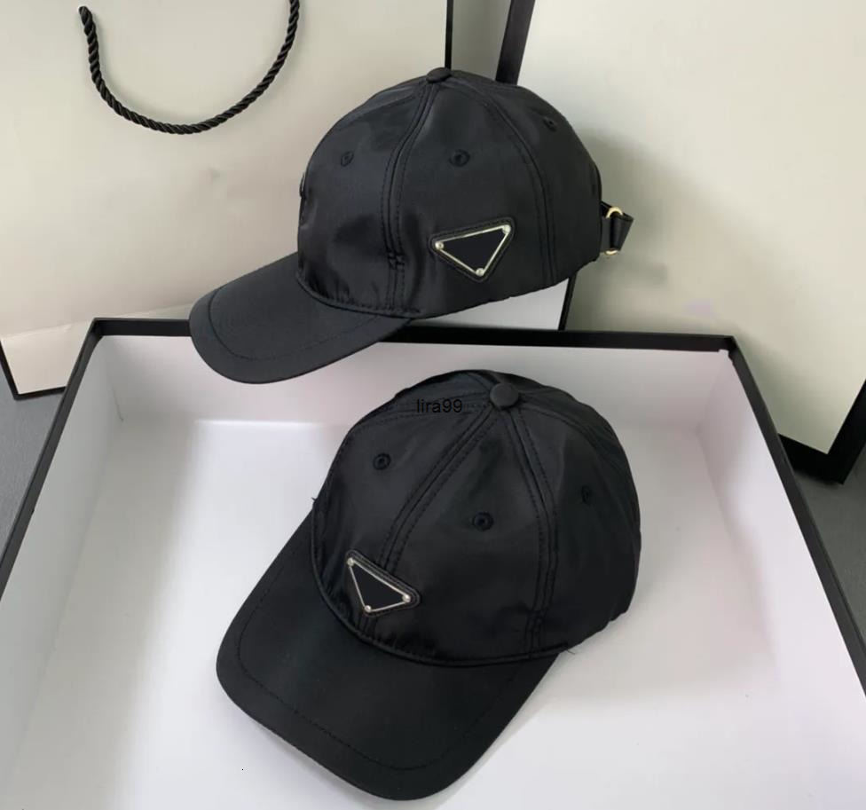 newLuxury designer casquette Ball Caps Sports Outdoor Adjustable Baseball Unisex Pure Color Cotton Peaked metal triangle Street Hip Hop Snapback Cap