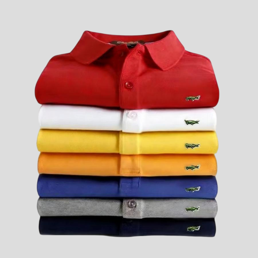 Lacostly Noble Crocodile Summer New Men's Polo Shirt Short Sleeve Pure Cotton Embroidery polos Turn-Down Collar T-Shirt Solid Color Business Ca