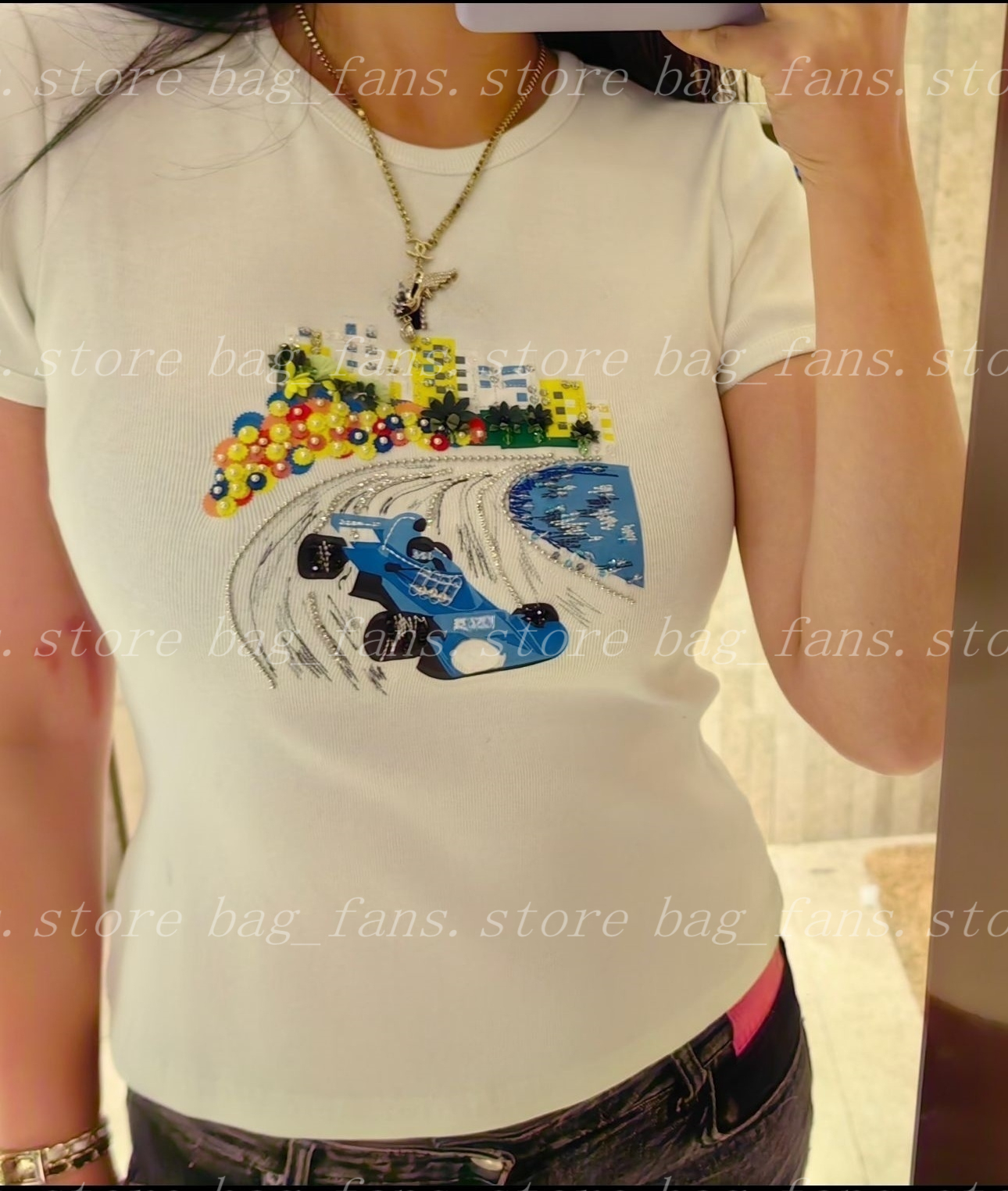 New Fashion Clothing Designer T-Shirts for Women Summer Outdoor Tops with Short Sleeve Holiday Vocation Beach Clothing SML-image-800887455