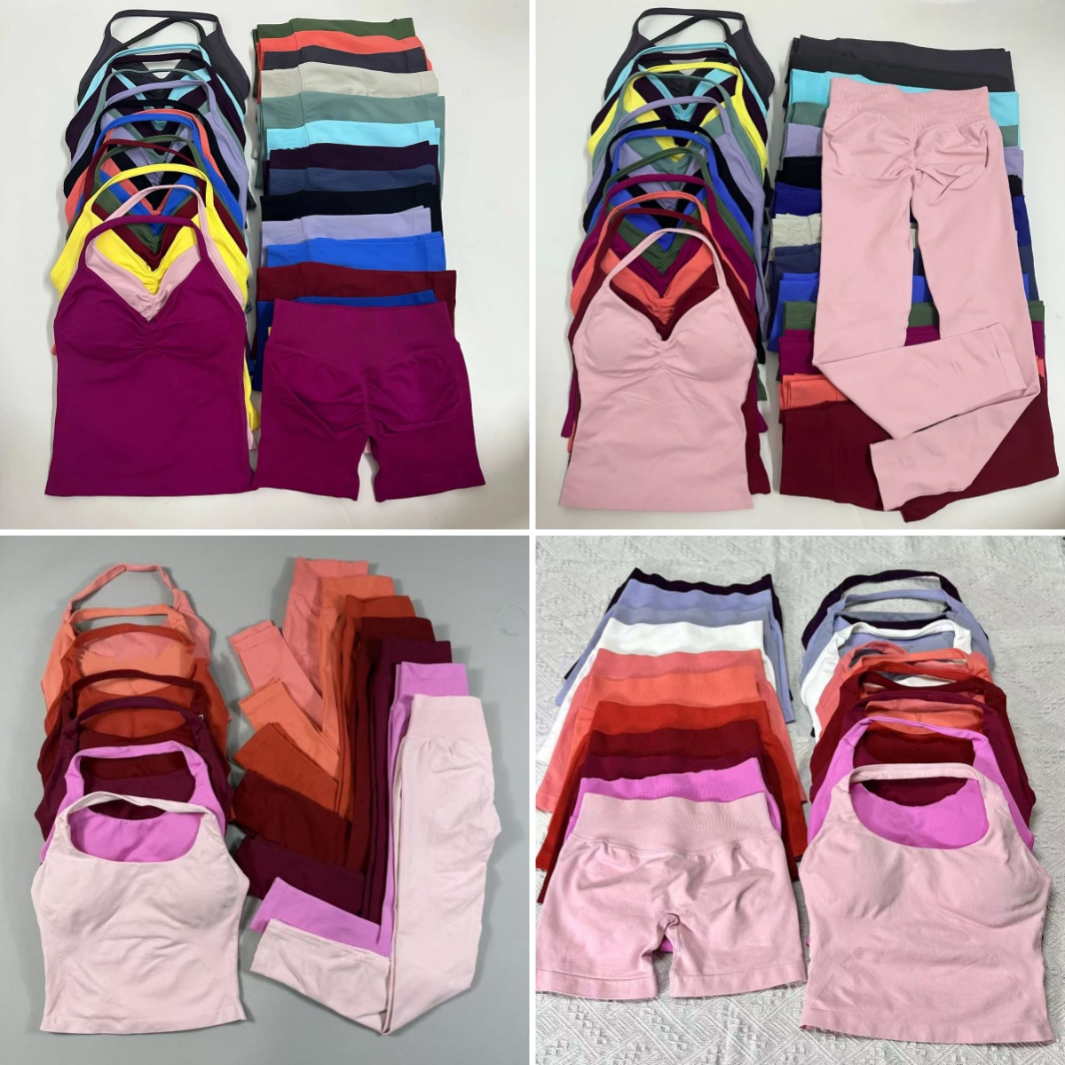 Ensemble de gymnastique 2 pièces pour femmes, soutien-gorge rembourré de Yoga à bretelles, short d'entraînement taille haute, haut dos nu, Leggin