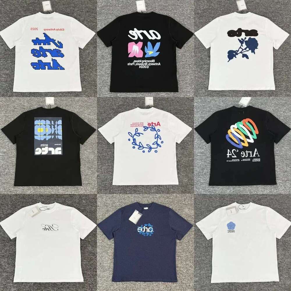Designer hommes t-shirts Arte anvers lettre impression chemise éléments surdimensionné marque de luxe unisexe haut vêtements mode laisser entrer