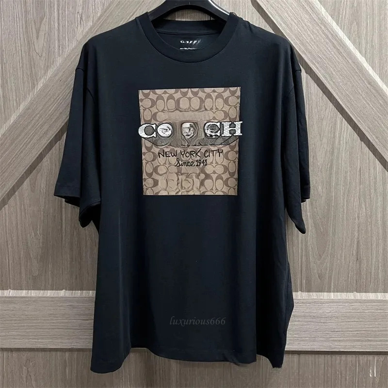 2026 new Coac New Designer Fashion Graphic Tee high quality Top Sell T Shirt Embroidered Letters Summer Luxury Tops Shirts Men Loose Tees 3ae