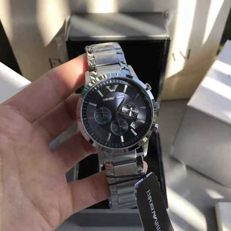 Watch designer's new model Ama Pointer Three-Eye Multifunctional Business Stainless Steel Band Quartz for Men AR2448
