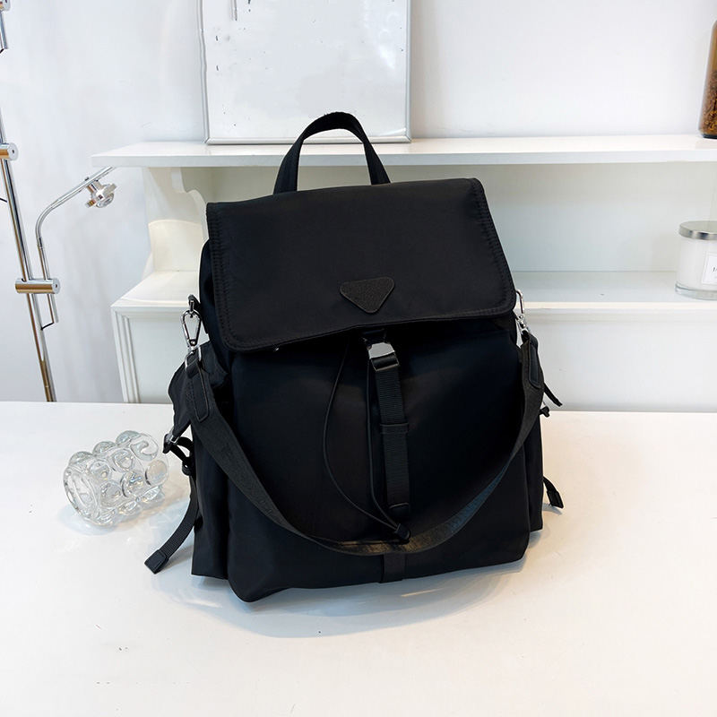 Nylon anti-theft large-capacity men's backpack 2026 new women's bag designer backpack lightweight fashion one-shoulder messenger handbag W