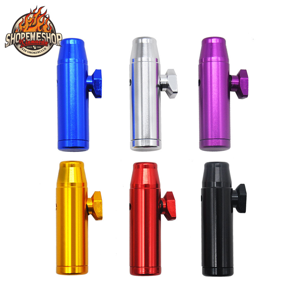 53mm Length Metal Snuff Pipe Dispenser Bullet Rocket Shape Exquisite Cigarette Filter Tip Snorter Sniffer Smoking Accessories-image-1101518528