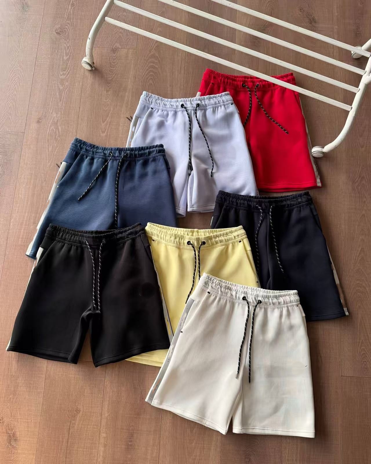 N Hot-selling Reflective Tape Lettering Casual Unisex Shorts, Fashionable Collaborative Unisex Shorts-image-1101475428