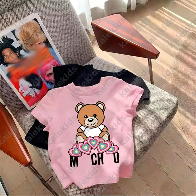 Cartoon Bear Kids Short Sleeve Summer Baby Clothing Designer Tops Tshirts Childrens Cotton T Shirt Boys Girls Luxury Pullover Toddler DLD26041312 L2