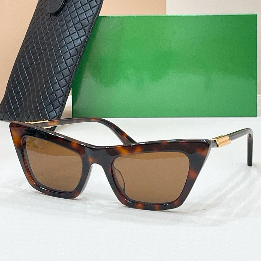 Womens snap cat eye sunglasses mens designer sunglasses BV1446S fashion tortoiseshell color acetate frame high quality drive sunshade glasses travel