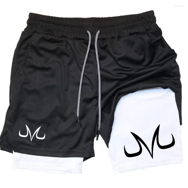 Shorts pour hommes Anime Performance Toji imprimé hommes GYM Sport décontracté entraînement course maille 2 en 1 Sport pantalon court