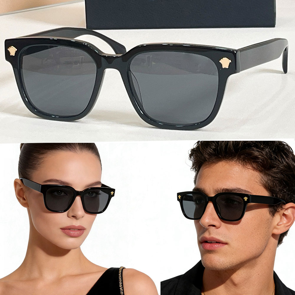 Rectangular tortoiseshell sunglasses luxury womens designer sunglasses VE4513 acetate fiber frame new mens glasses decoration features signature