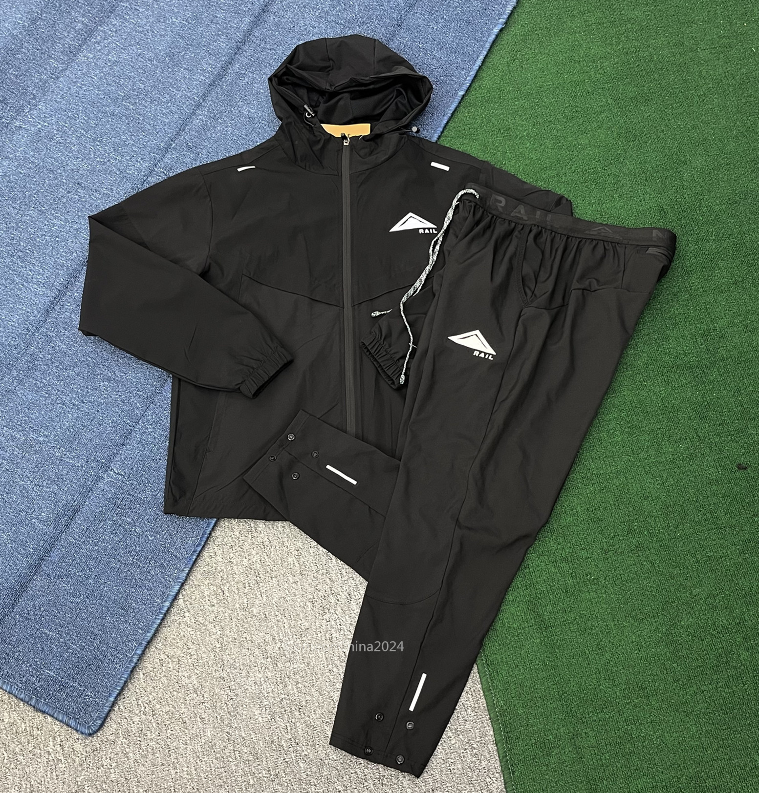 Fashion Men's Tracksuits Sportwear Suit Brand Tech Zipper Hoodie Quick drying ice silk sunscreen Training Casual Sweatshirt Jogger Pants Set Sw