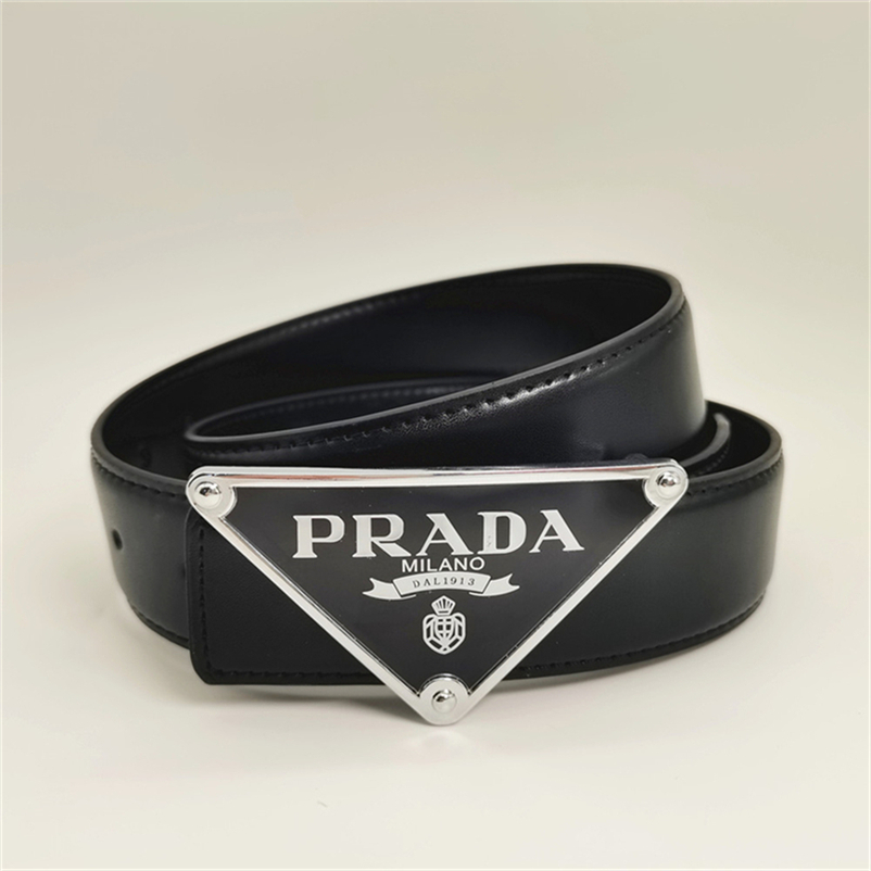 Men Designer Women 3 5cm Width Triangle Buckle Brand High Quality Genuine Leather Woman and Man Belts Jeans Dress Skirt Bb Simon Belt