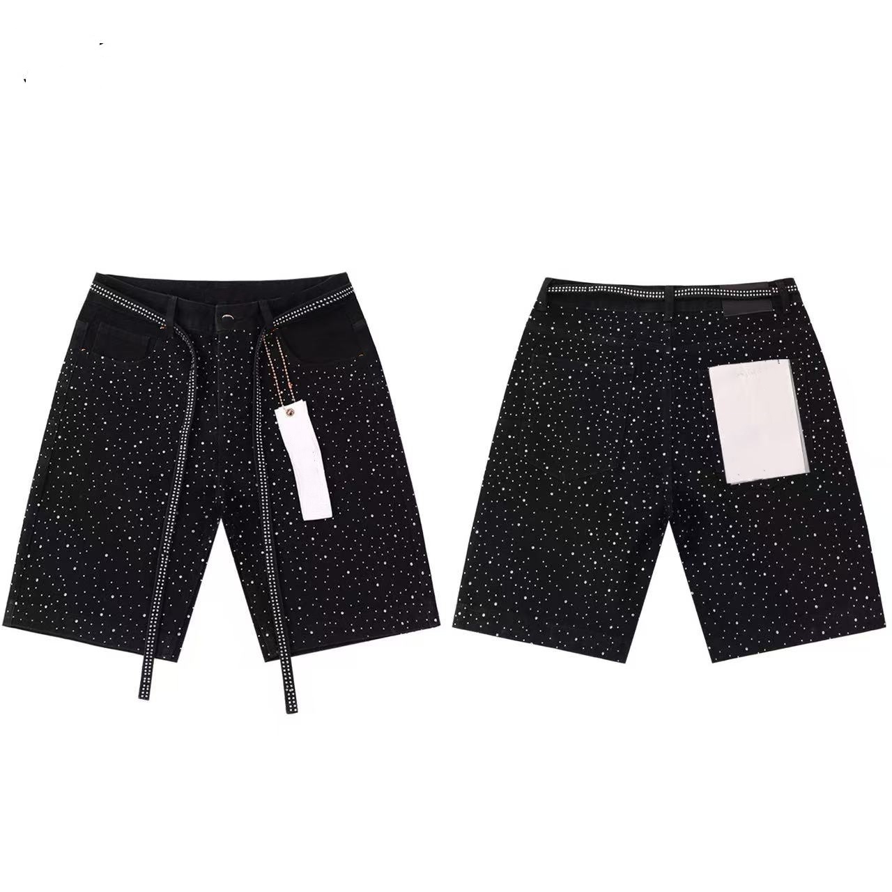 P Printemps/Automne Tendance Nouvelle Série Strass Short Ample Short Décontracté Unisexe