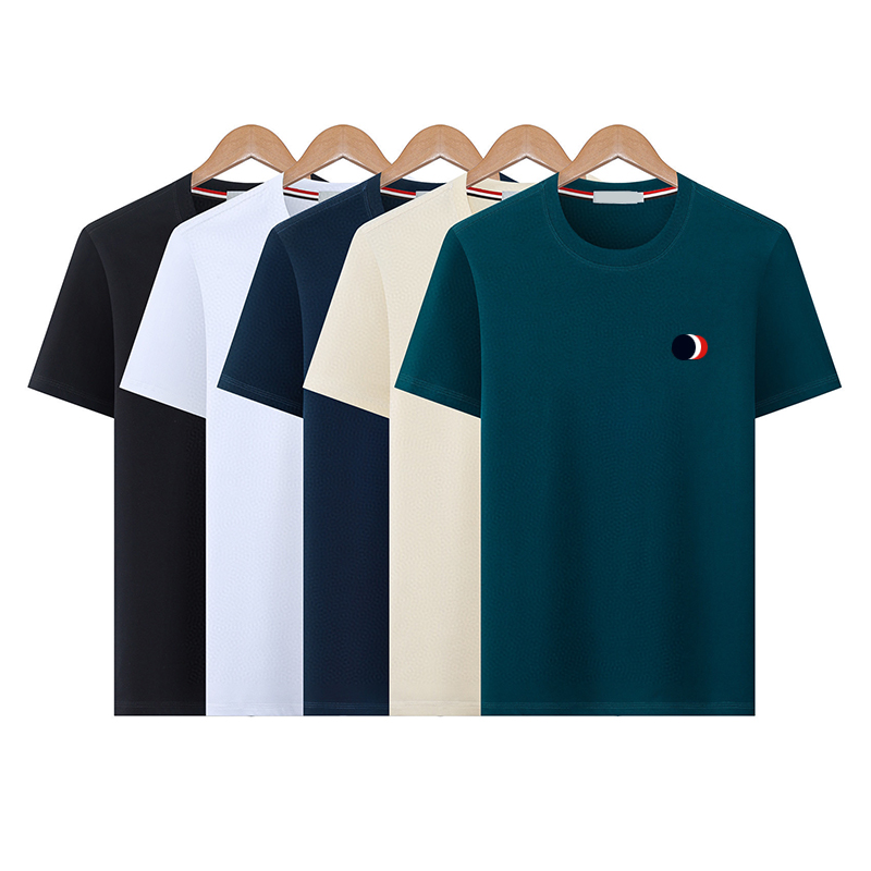 moniclershirt 5 couleurs poitrine broderie badge hommes chemise mode décontracté hommes chemises chemise de créateur hommes haute qualité chemise