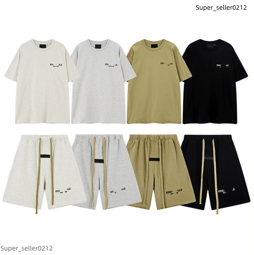 Essential Tshirts Fashion Designer Men T Shirt Classic Versatile T shirt Sports Sets American Style Hip Hop Short Pant Cotton Loose Breathable Popul