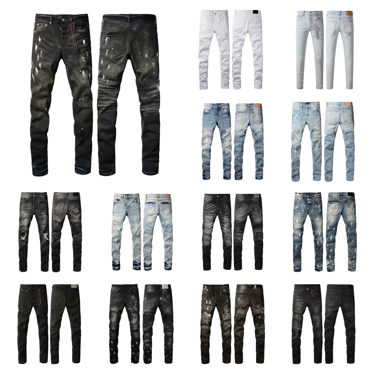 Designer purplesJeans For Mens ksubi jeans letters Designer Pants Denim Trousers Mens brands jeans High Quality Straight Retro Ripped Biker Motorcyc