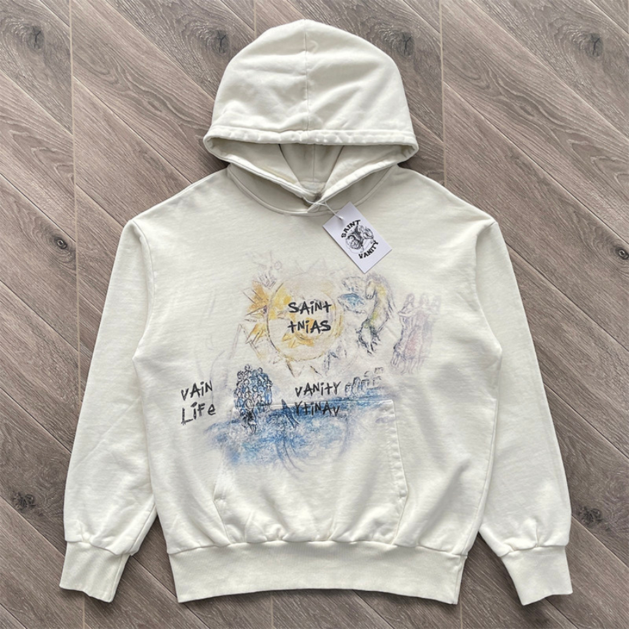Grote maten hoodies voor heren, sweatshirts met capuchon met echte afbeeldingen en print 2026ss