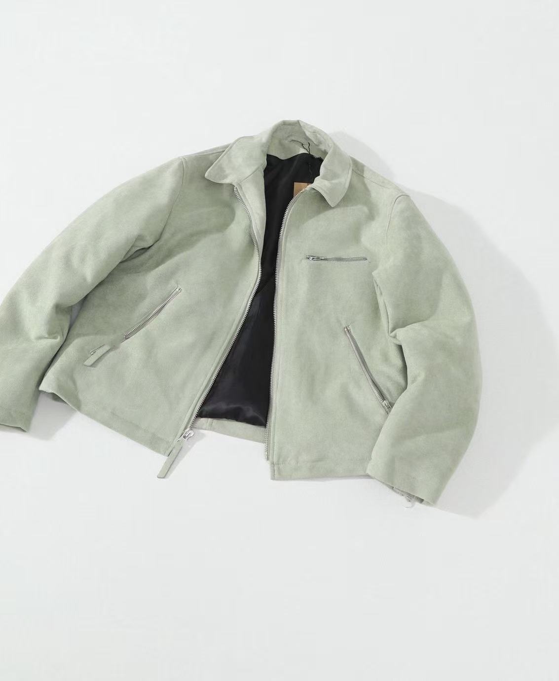 S Streetwear Suede American Jacket, Unisex Retro Embroidered Coat