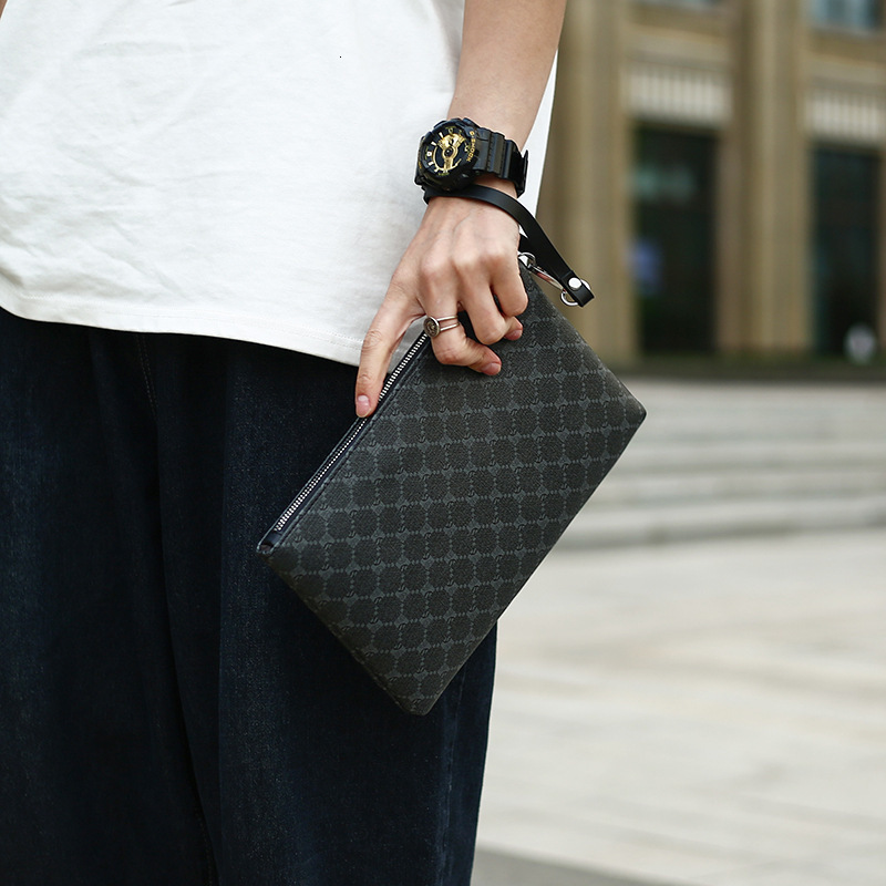 Casual dunne envelop telefoontas voor heren, trendy merk clutch, lichtgewicht handtas