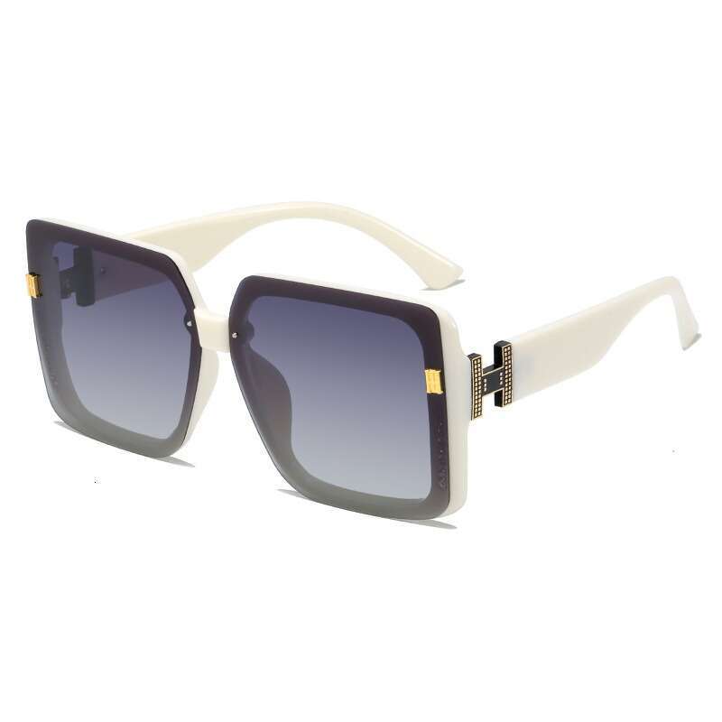 Sunglasses Designer Large Square Frame Gradient Lenses Metal Bridge Detail For Women Daily Summer Commute Fashion Statement