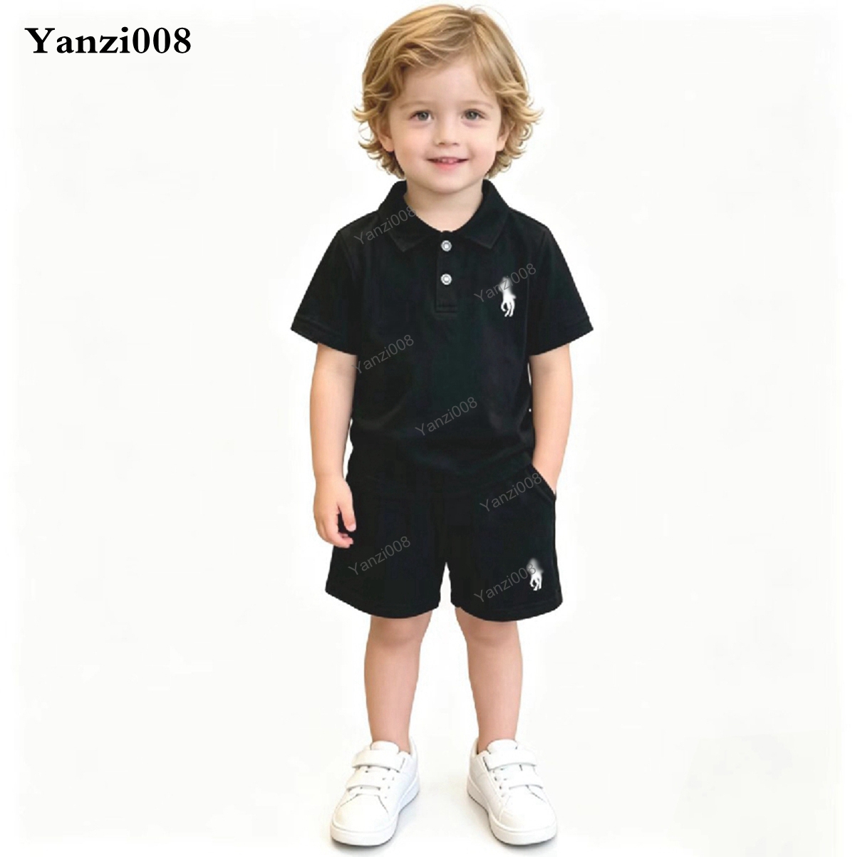 Summer Brand Designer Kids Clothes Girls Sets Kids Boy Clothing Set Toddlers Boys Girls Clothes 100% Cotton Clothes Polo T-shirt + Shorts 2Pcs/Se-image-1101712300