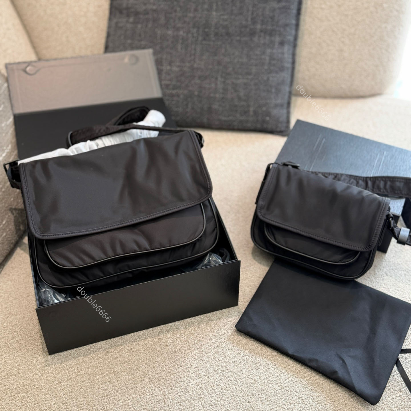 Designer nylon men's messenger bag envelope bag Women crossbody bag Flip shoulder bag sports gym bag hiking bag handbag waist bag wallet Postma
