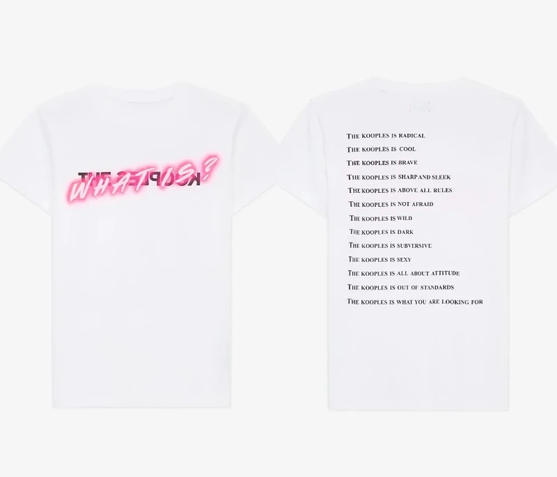 Men's T Shirts 2026 Summer Fashion T-shirt For Men The Kooples Tops Letter Printing Short Sleeve Tee Women Round Neck Retro brand print Y2K T-s