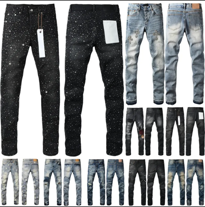 ksubi jeans Purplejeans designer jeans for mens ksubi skinny jeans High Street Hole Star Patch womens star embroidery stretch slim-fit jnco y2k pant