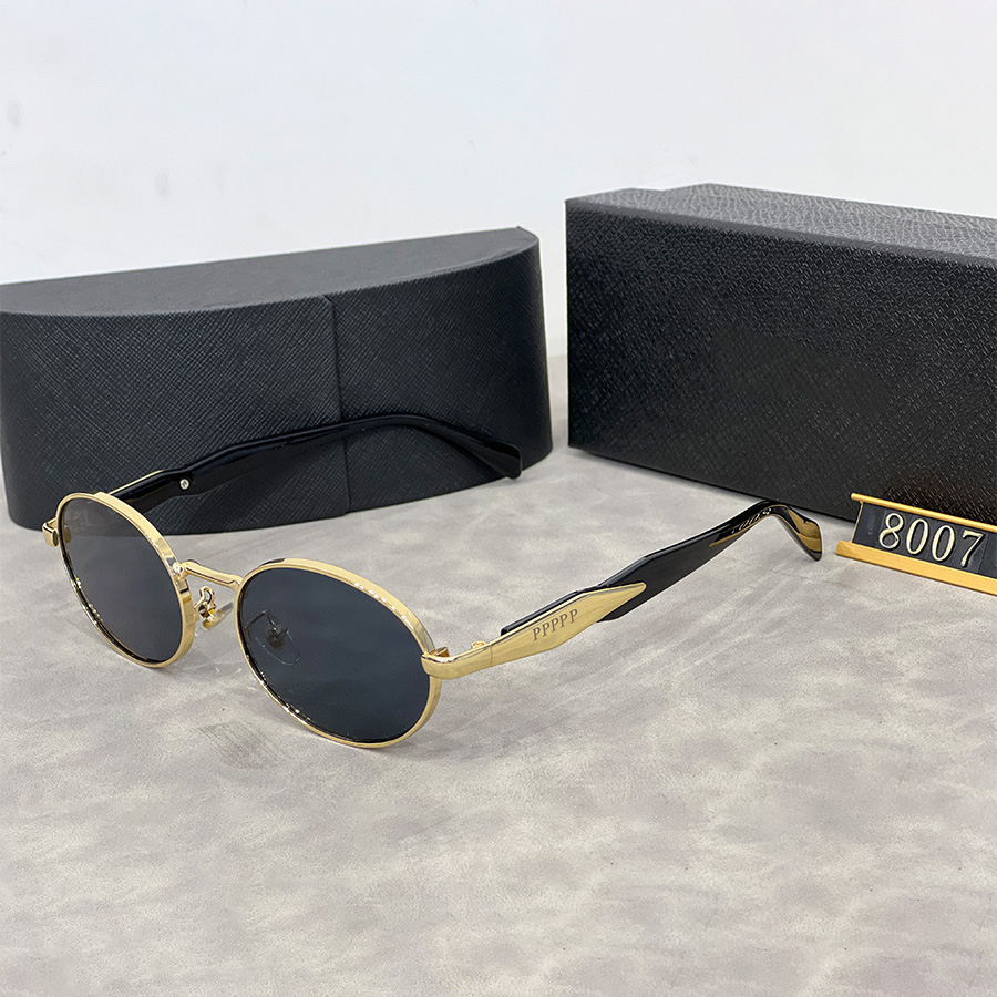 Designer Polarized Sunglasses Metal Sunglasses for Women Men Ellipse Frame Sunglass Glasses Goggle Adumbral Outdoor Eyeglasses UV400-image-977661243