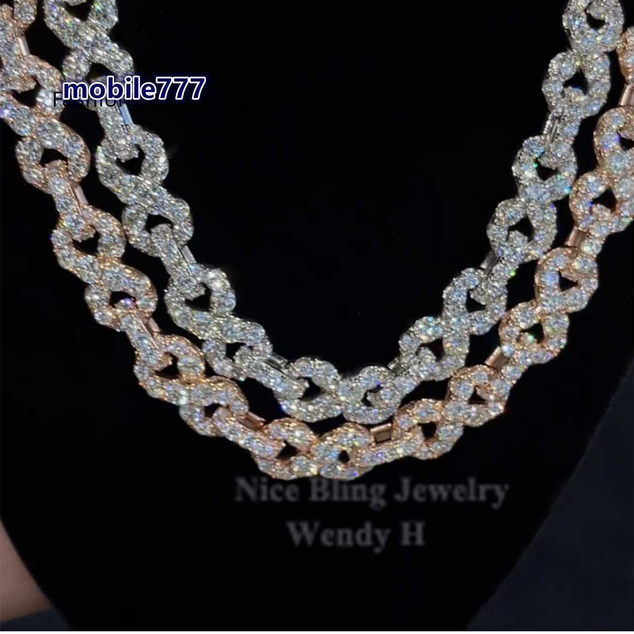 Pendant Necklaces Jewelry Designer Jewelry Custom Hip Hop Jewelry Necklace Iced Out Diamond S925 Silver Forever 8 Gold Moissanite Chain Design for M