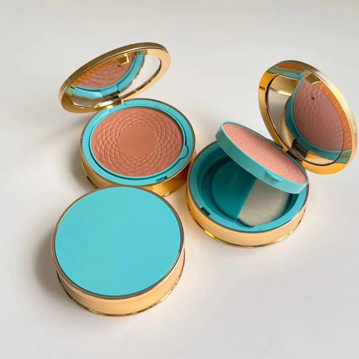 Designer Makeup High Version Designer Face Pressed luxe Powder 12G - Brighten & Oil-Control Nude Makeup Setting Foundation Base Compact Powder