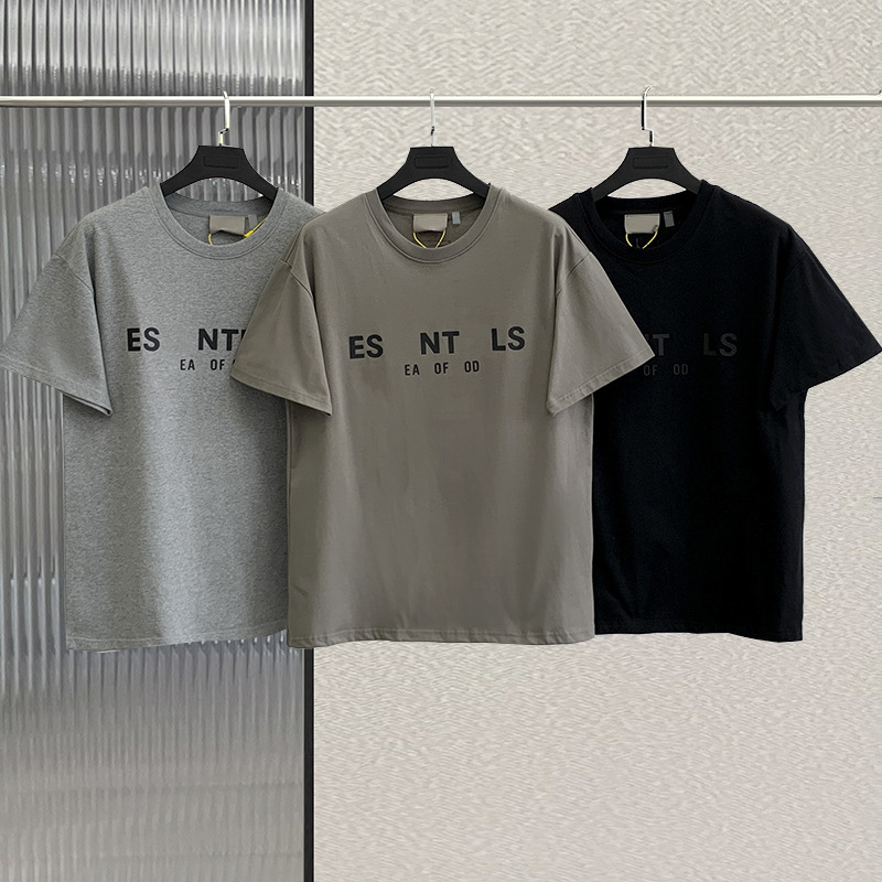Mens T-shirt Street Designer T-shirt Trendy 3D Letter Printed Luxury T Shirt Loose Crewneck Short Sleeve Shirts Cotton Men Women Tee S-XL
