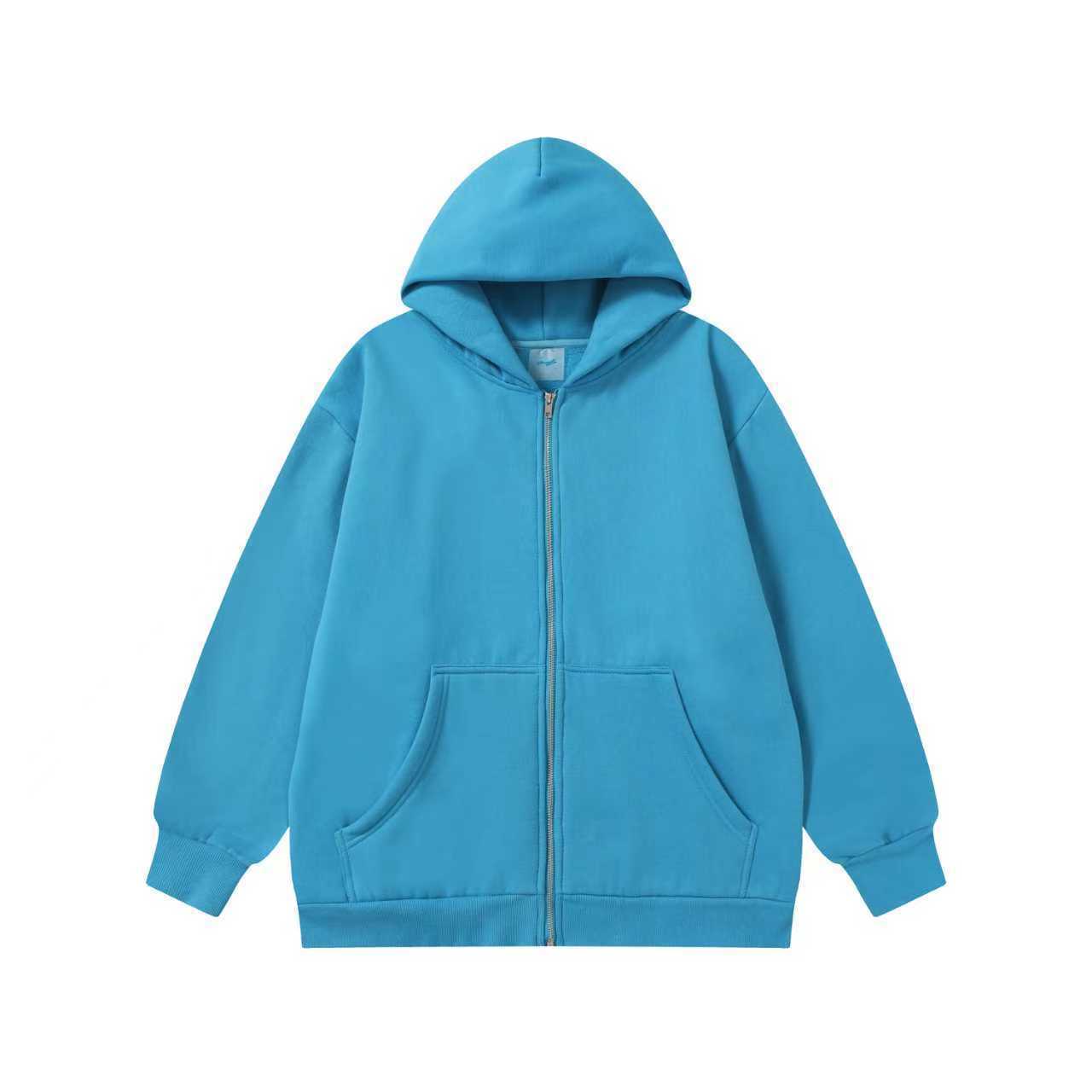 Men's Hoodies Ly Arrived Skylrk Hoodie Autumn Casual Embroidery Fleece Hooded Sweatshirt Solid Colors Simple Fashionable Cardigan Zipper Pullov