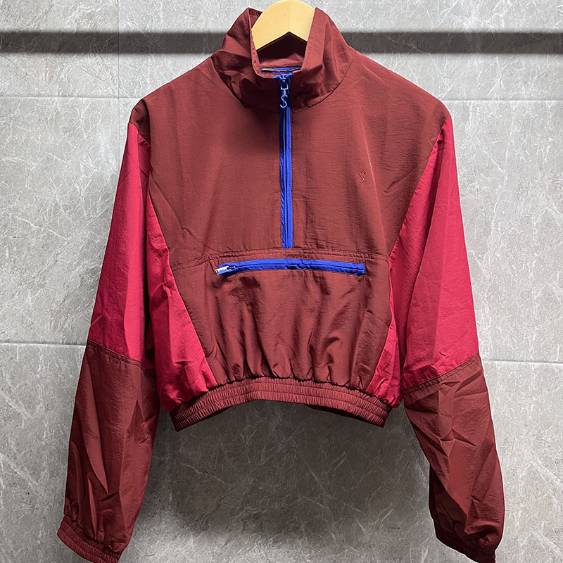 Vintage Women Windproof Jacket Stand Collar Zipper Cool Girls Outdoor Coat Spring Autumn Holiday Hiking Outerwear